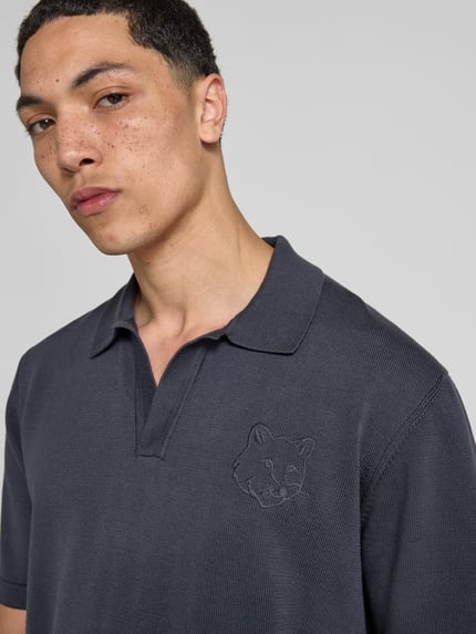 MAISON KITSUNÉ T-shirt z imitacji dzianiny Ciemnoszary 3