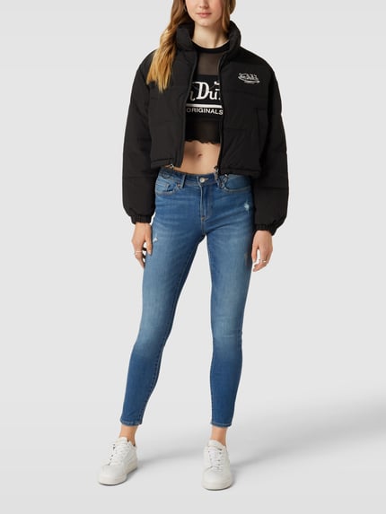 Von Dutch Kurtka pikowana krótka z nadrukiem z logo Czarny 1