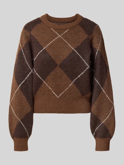 Pullover mit gerippten Abschlüssen Modell 'VMDARLA' Shop The Look MANNEQUINE