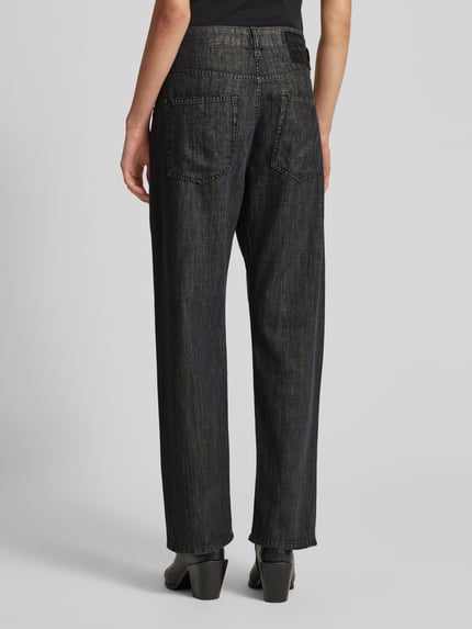 MAC Straight fit jeans in used-look Blauw - 5