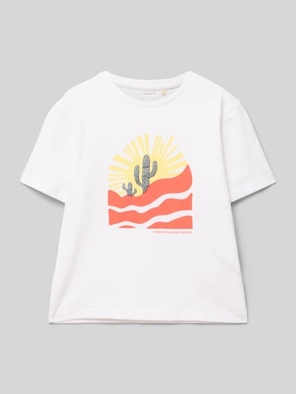 NAME IT T-Shirt mit Motiv-Print Modell 'HALDUR' Weiss 1
