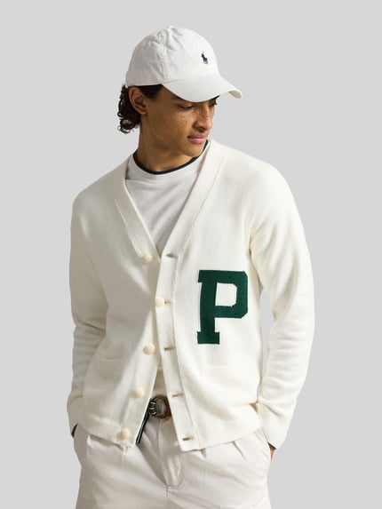 Polo Ralph Lauren Kardigan rozpinany o kroju regular fit z czystej bawełny Złamany biały 4