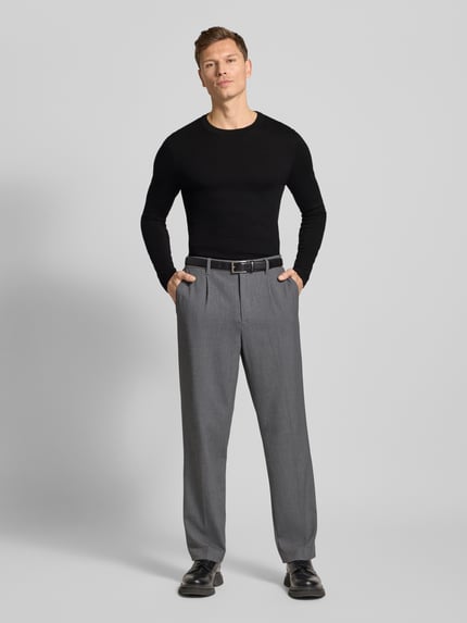 DRYKORN Strickpullover mit gerippten Abschlüssen Modell 'Irmino' Black 1