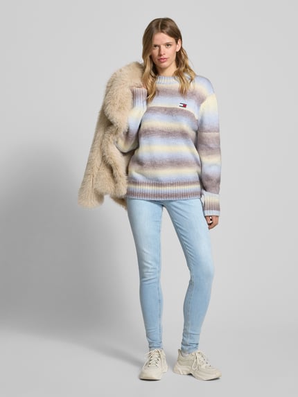 Tommy Jeans Skinny Fit Jeans im 5-Pocket-Design Modell 'NORA' Hellblau 1