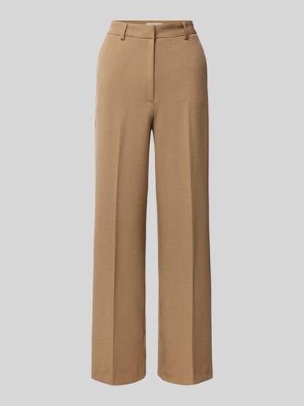 EDITED Straight Leg Stoffhose mit Eingrifftaschen Modell 'Lavea' Beige 2