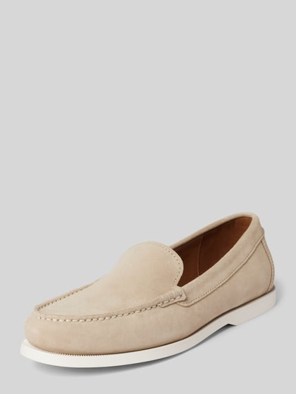 Polo Ralph Lauren Leren loafers met siernaden, model 'MERTON VENETIAN' Beige - 1