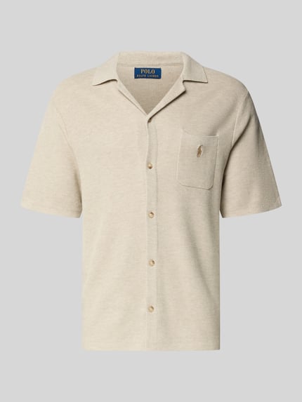 Polo Ralph Lauren Regular Fit Poloshirt aus reiner Baumwolle Beige Melange 2