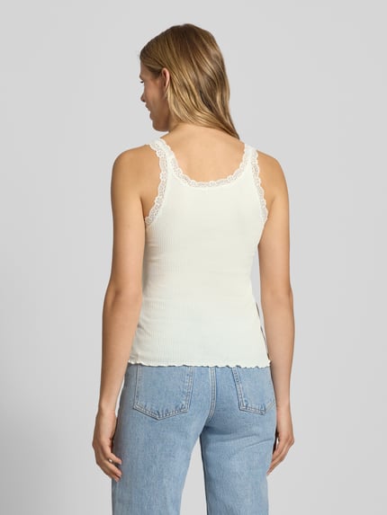ONLY Slim Fit Top aus Baumwoll-Mix Modell 'SARAH SHARAI' Offwhite 5