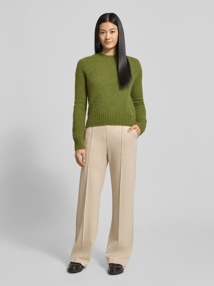 MAC Wide Leg Hose mit elastischem Bund Modell 'Chiara' Beige Melange 1