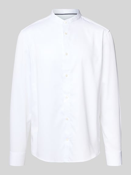 Jake*s Relaxed Fit Business Hemd mit Stehkragen Weiss 2