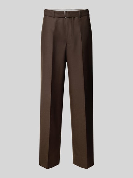 Regular Fit Bundfaltenhose aus Schurwolle Shop The Look MANNEQUINE