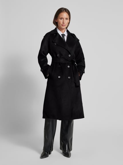 The Kooples Wollmantel mit Bindegürtel Black 1