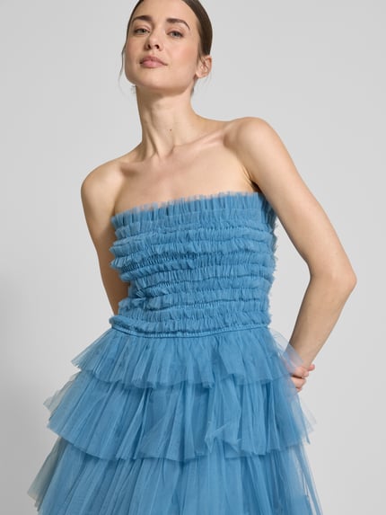 Lace & Beads Cocktailjurk in laagjeslook Bleu - 3