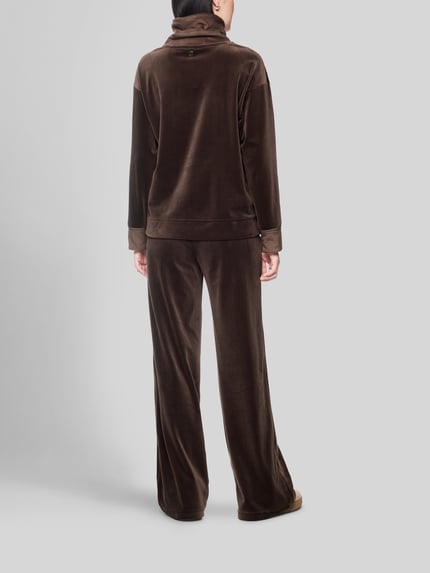 Marc Cain Sweatshirt mit Stehkragen-Zugband SPORTS E Dunkelbraun 5