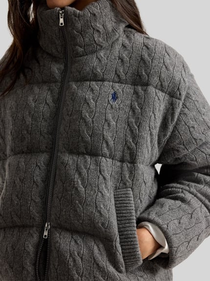 Polo Ralph Lauren Regular fit gewatteerd jack van mix van wol en kasjmier Middengrijs gemêleerd - 6