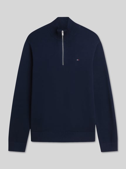 Tommy Jeans Slim Fit Troyer aus reiner Baumwolle Dunkelblau 2
