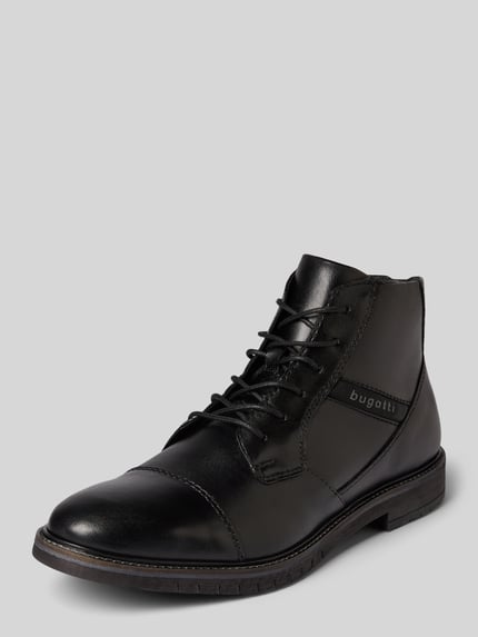 bugatti Boots aus Leder mit Reißverschluss Modell 'Caj' Black 1