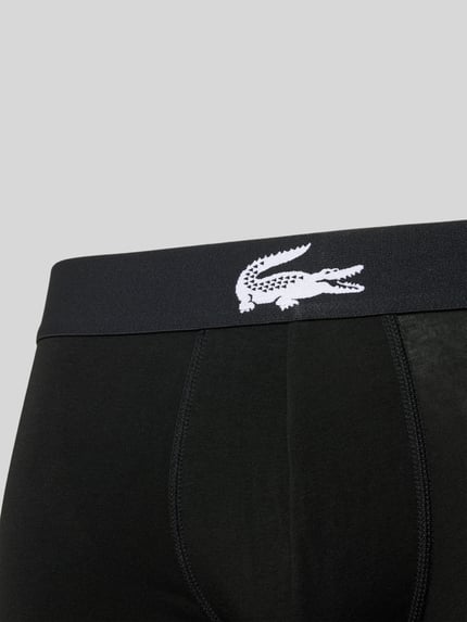 Lacoste Trunks mit elastischem Logo-Bund im 3er-Pack Black 2