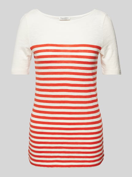 Marc O'Polo T-shirt o kroju regular fit z czystej bawełny Pomarańczowy 2