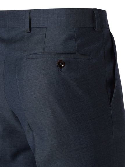 Carl Gross Pantalon van scheerwol, model 'Stevenson' Rookblauw - 6