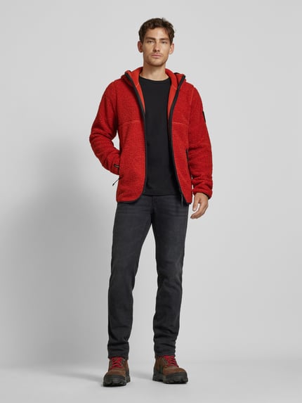 Didriksons Fleecejas met ritszakken model 'BROR' Rood - 1