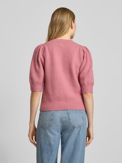 Neo Noir Regular fit gebreide cardigan met wol Model 'Trudy' Roze - 5