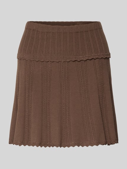 Mini-gebreide rok met elastische band model 'GIANNA' Shop The Look MANNEQUINE