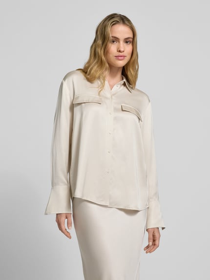 Style Icon Collection Satinbluse mit Knopfleiste - curated by Anouk Yve Ecru 4