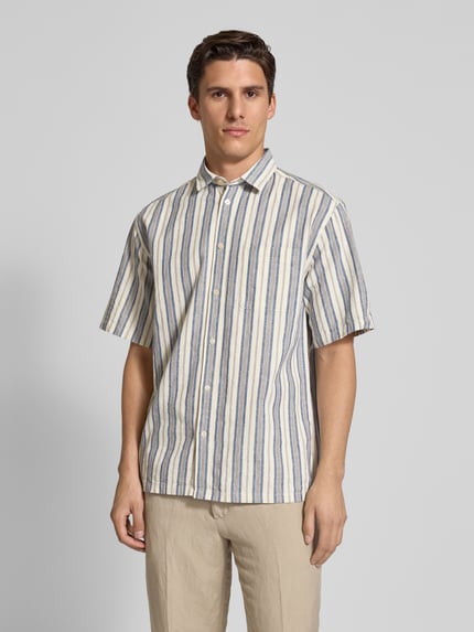Forét Loose Fit Freizeithemd aus Baumwoll-Leinen-Mix Modell 'COSMOS' Offwhite 4