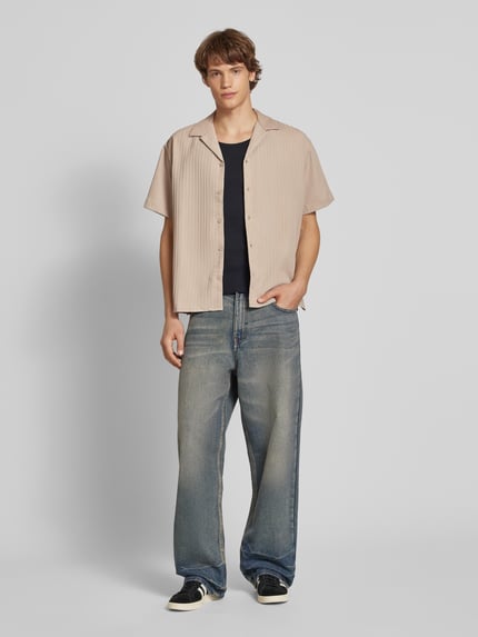 JACK & JONES Vrijetijdsoverhemd met knoopsluiting, model 'MASSIMO' Beige - 1