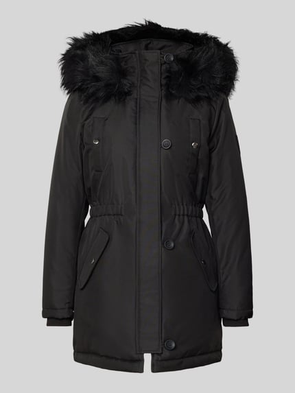 ONLY Shaped Fit Parka mit Label Patch Modell 'IRIS' Black 2