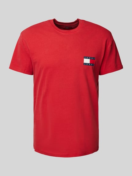 Tommy Jeans T-Shirt mit Label-Print Rot 2