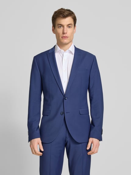 CINQUE slim fit 2-knoops colbert met scheerwol model 'Castello' Koningsblauw - 4