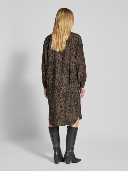 Kaffe Hemdblusenkleid mit gelegten Falten Modell 'jemma' Hellbraun 5