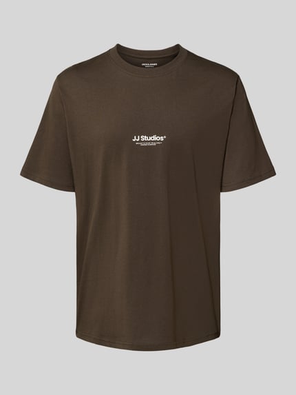 JACK & JONES T-shirt z okrągłym dekoltem model ‘SOHO’ Ciemnobrązowy 2
