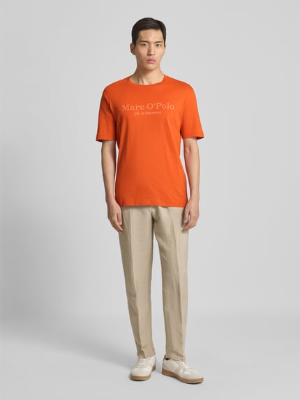Marc O'Polo Regular Fit T-Shirt aus reiner Baumwolle Orange 1
