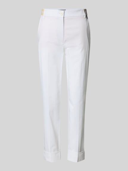 Marc Cain Regular fit broek met verkorte pasvorm en steekzakken Wit - 2