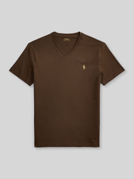 Polo Ralph Lauren męski t-shirt o kroju regular fit z czystej bawełny Średniobrązowy 2