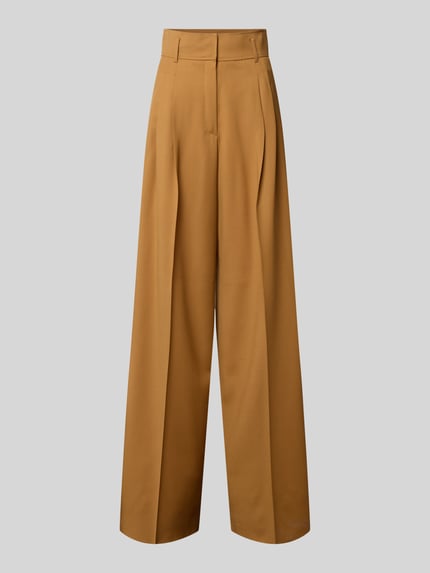 Max Mara Studio Wide Leg Anzuhose aus reiner Schurwolle Modell 'SERIO' Camel 2