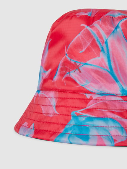 Armani Exchange Bucket Hat mit Allover-Muster Koralle 2
