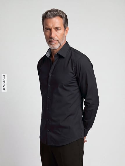 OLYMP Level 5 Slim Fit Businesshemd mit Kentkragen Black 4