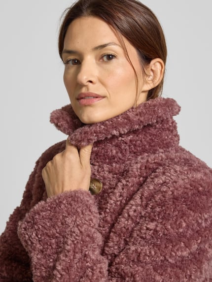FUCHS SCHMITT Regular Fit Jacke aus Teddyfell mit Umlegekragen Altrosa 3