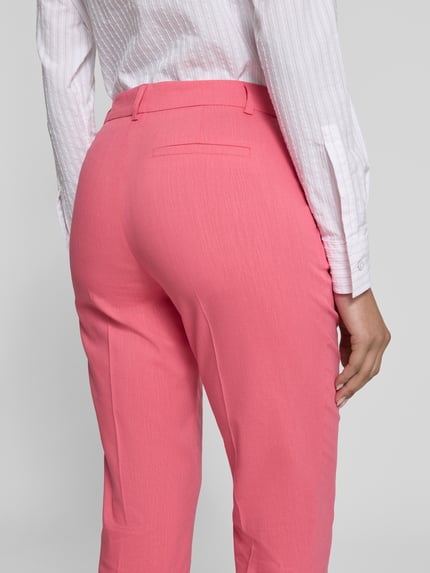 Christian Berg Woman Selection Regular Fit Stoffhose aus Baumwoll-Mix mit Leinen-Anteil Pink 3