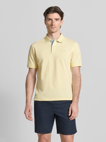 GANT Regular fit poloshirt met gestikt logo Lichtgeel - 4