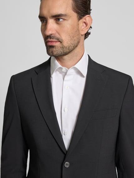 BOSS Slim Fit Anzugsakko aus Schurwoll-Mix Modell 'HARVEY' Black 3