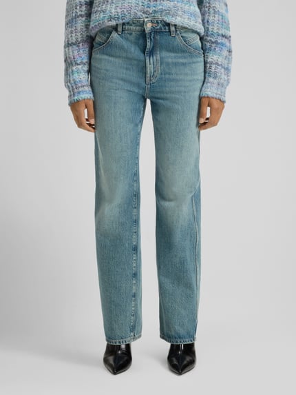 BOSS Orange Loose Fit Jeans aus Baumwoll-Lyocell-Mix Modell 'ADA' Blau 4