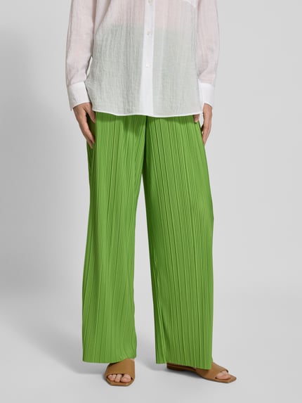 Selected Regular Fit Weite Hose in Plissee-Optik Modell 'ELLIE' Grass 4