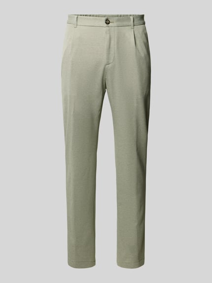 Produktfoto, Regular Fit Anzughose aus Viskose-Mix Modell 'Lester' von JOOP! Collection in Hellgrün mit Gesäßtaschen, glatte Struktur, Stretch-Anteil, Herrenmode
