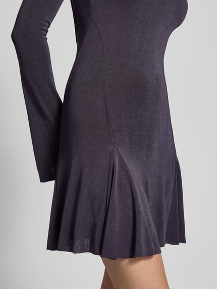 REVIEW Mini-jurk met boothals Helder paars - 3