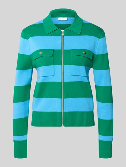 Tommy Hilfiger Regular Fit Strickjacke mit Brusttaschen Gruen 2